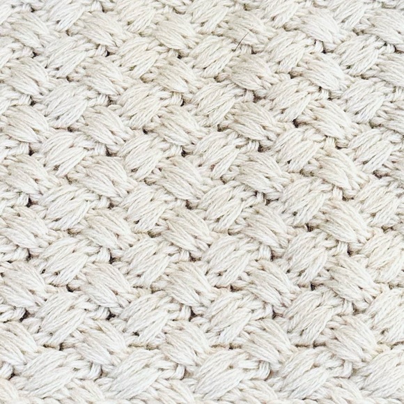 🌟3xHP🌟Billabong Cream Acrylic Diagonal Basketweave Fringed Scarf - Picture 9 of 9